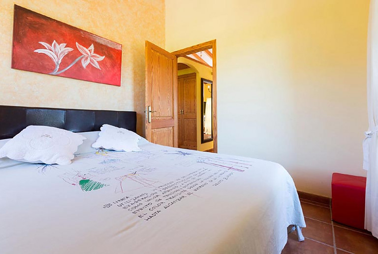 Schlafzimmer-Doppelbett Tür Bild