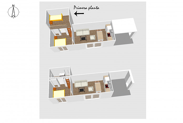 Grundriss Wohnraum Küche Schlafzimmer