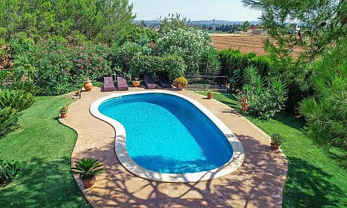 Finca Pool Baume Rasen