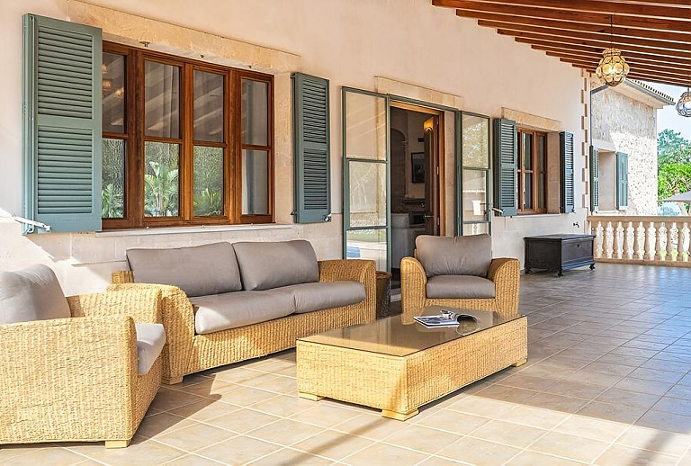 Sitzecke auf der Terrasse